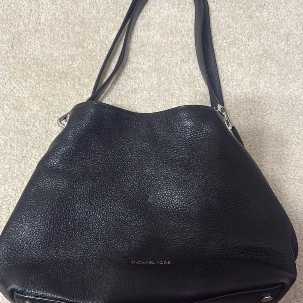 Michael Kors Pebbled Black Shoulder Bag